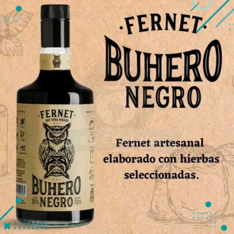 Aperitivo Fernet Buhero Negro Botella 700ml Pack X 6u