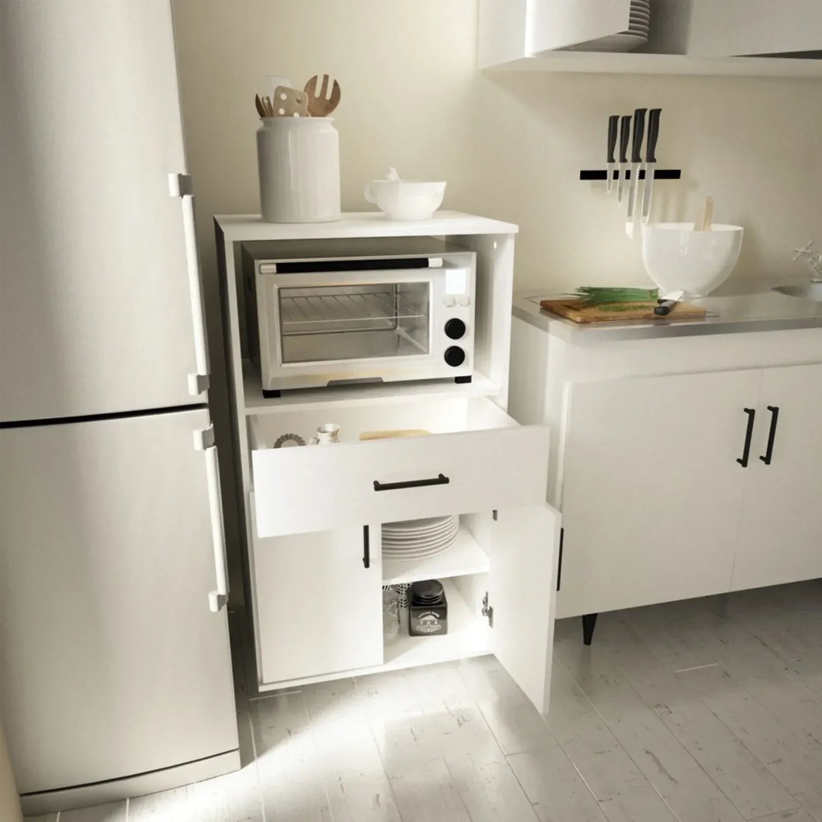 Rack para microondas Centro Estant G11BL blanco