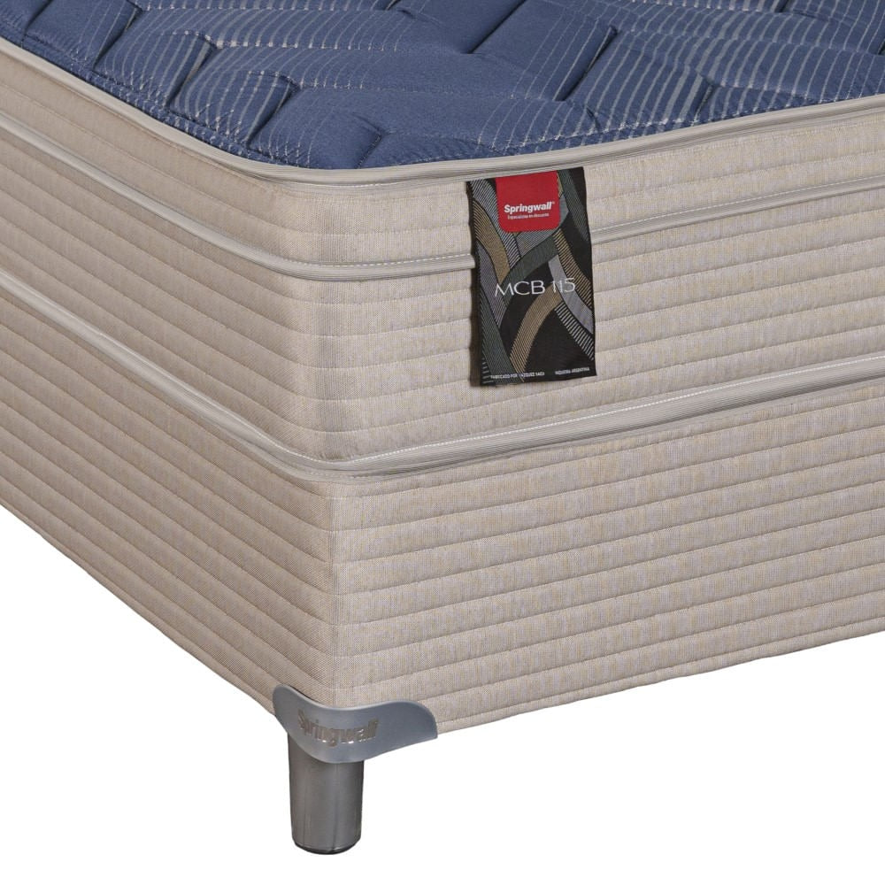 Colchón y Sommier Resortes Springwall MCB 115 Euro Pillow 090x190 - 1 1/2 Plazas
