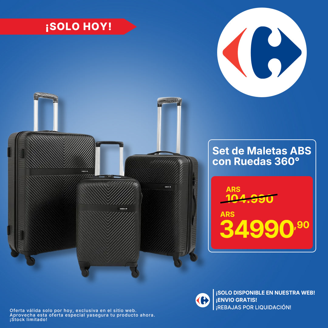 Set de Maletas ABS con Ruedas 360°