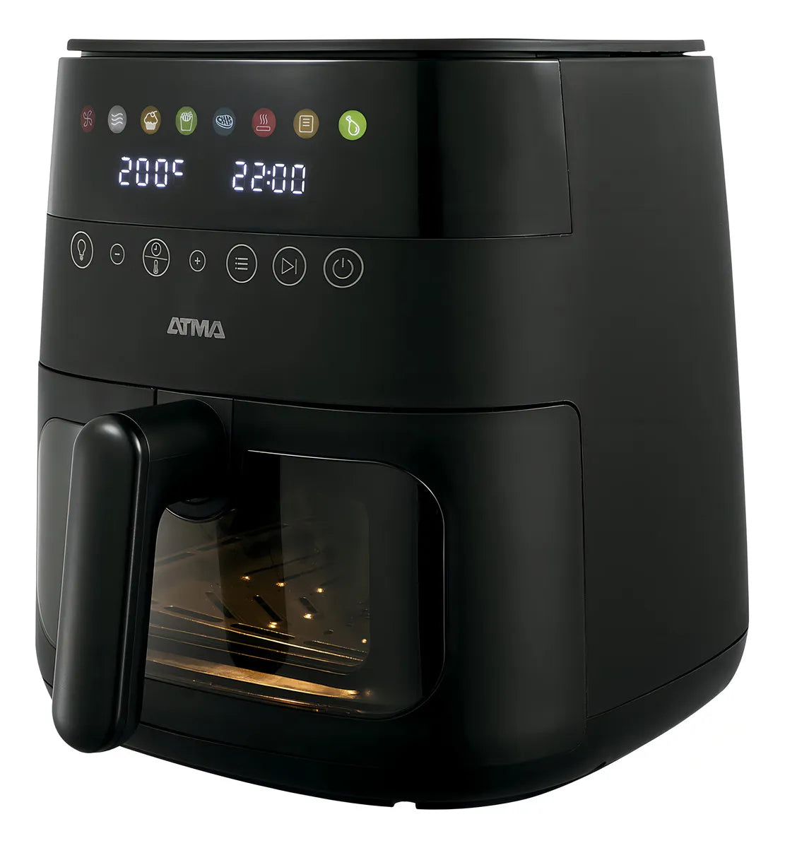 Freidora De Aire Atma Fr246abp 1750w 6 Litros Control Táctil Color Negro
