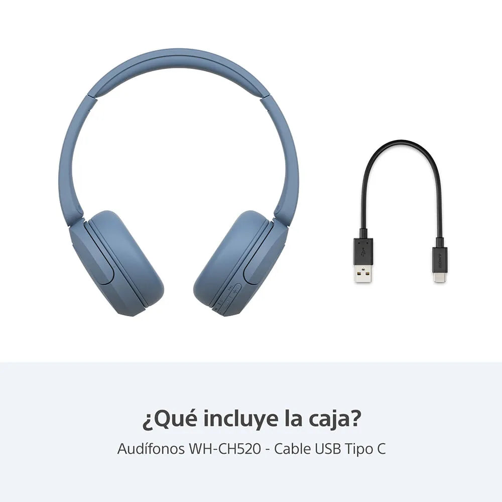 Auriculares Sony Bluetooth Inalámbricos WH-CH520 azul