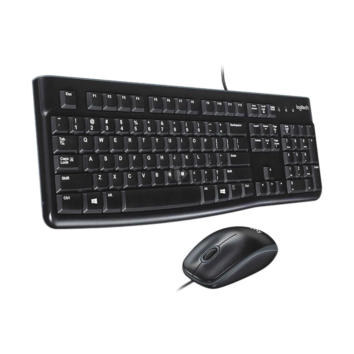 Teclado y Mouse con cable Logitech Desktop MK120 negro