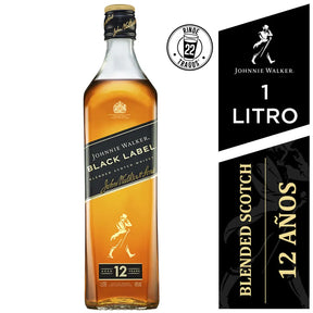 Whisky Johnnie Walker importado black label 1 l