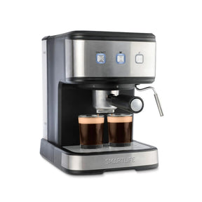 Cafetera Smartlife expreso 2 en 1 SL-EC8501 negro y plata