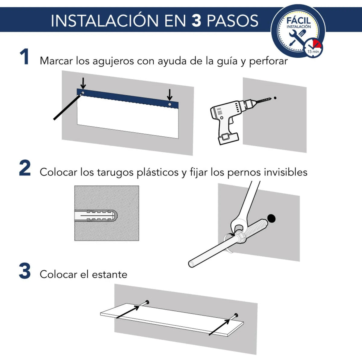 Estante slim Centro Estant 80 x 20 cm. blanco