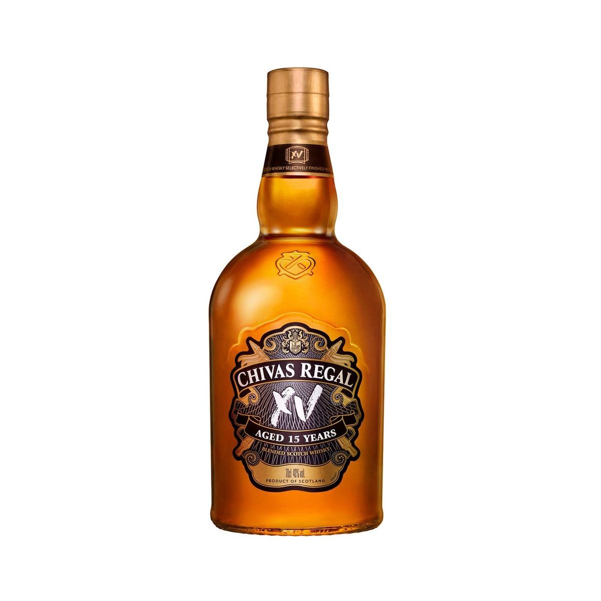 Whisky importado 15 años Chivas Regal en botella 700 cc.