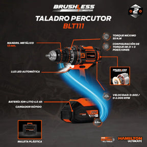 Taladro atornillador percutor Hamilton BLT111
