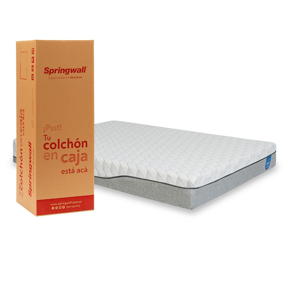 Colchón Espuma Alta Densidad Springwall Nix V Memory Foam 140x190 - 2 Plazas