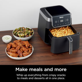 Ninja Air Fryer Pro XL 6 em 1 com capacidade de 6,5 QT, Max Crisp, Air Fry, Air Roast, Assar, Reaquecer, Desidratar, Tecnologia Max Crisp com 450F, Cesta Antiaderente e Prato Crisper, Cinza, AF181
