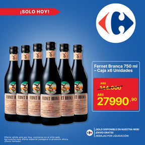 Fernet Branca 750 ml – Caja x6 Unidades