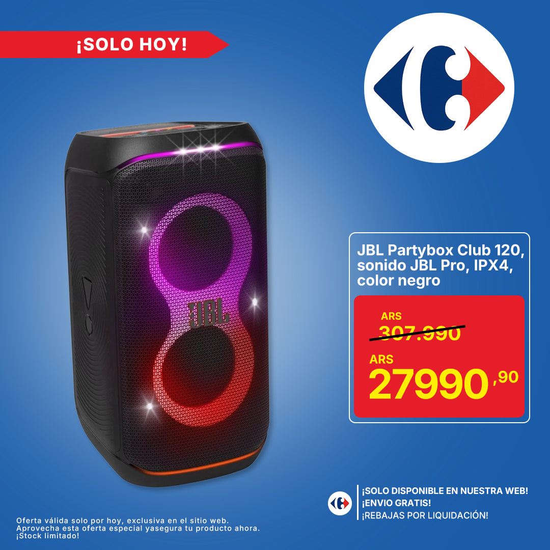 JBL Partybox Club 120 – Potencia, Estilo y Diversión sin Límites
