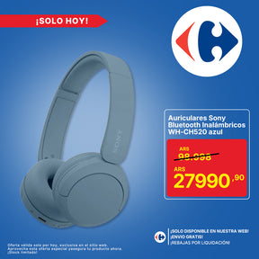 Auriculares Sony Bluetooth Inalámbricos WH-CH520 azul