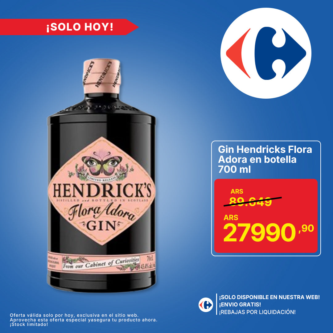 Gin Hendricks flora adora en botella 700 ml