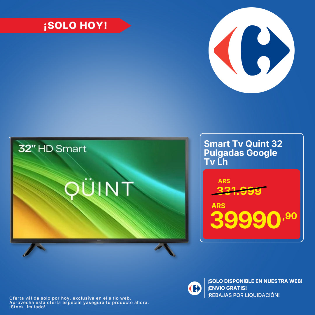 Smart Tv Quint 32 Pulgadas Qt3-32gtv2024 Google Tv Lh