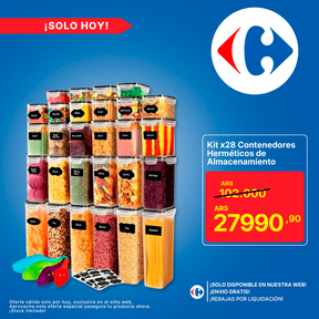 Kit x28 Contenedores Herméticos de Almacenamiento