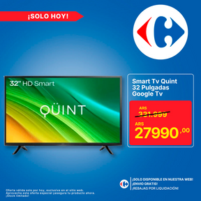 Smart Tv Quint 32 Pulgadas Qt3-32gtv2024 Google Tv Lh